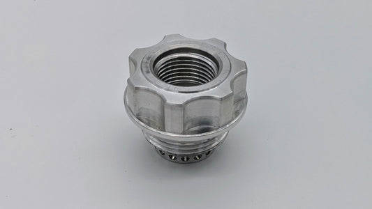 Granatelli Threaded Insert, Vented Oil Fill Cap, -10 ORB Female & -20 AN Male Tread In - Natural - Part 280113