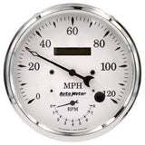 Auto Meter Old Tyme White Tach/Speedo 5in. - 120mph & 8k RPM