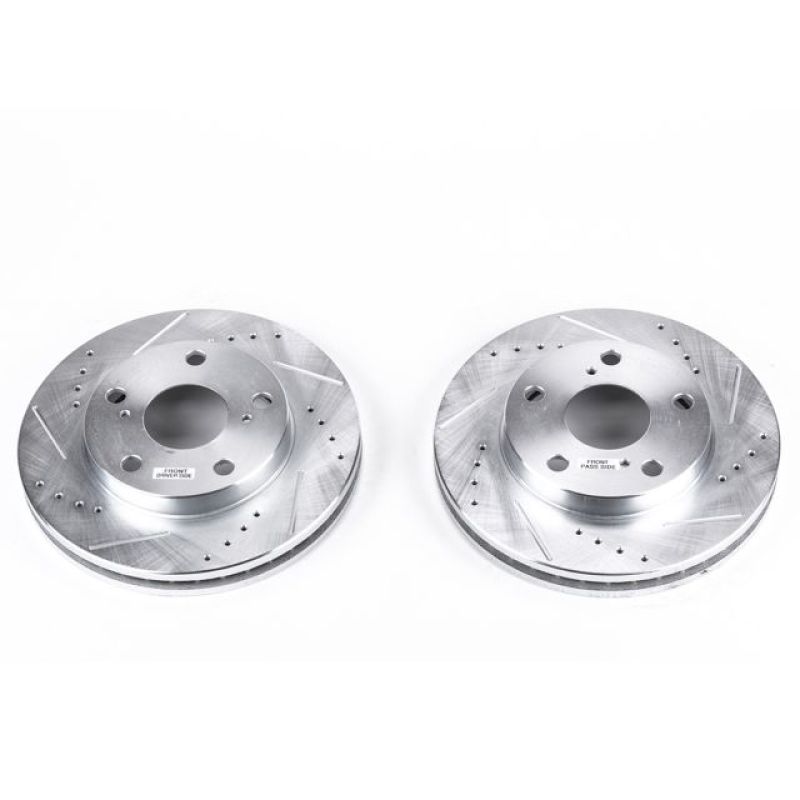 Power Stop 92-01 Toyota Camry Front Evolution Drilled & Slotted Rotors - Pair PowerStop