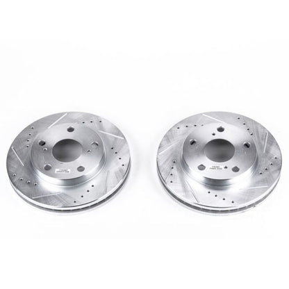 Power Stop 92-01 Toyota Camry Front Evolution Drilled & Slotted Rotors - Pair PowerStop