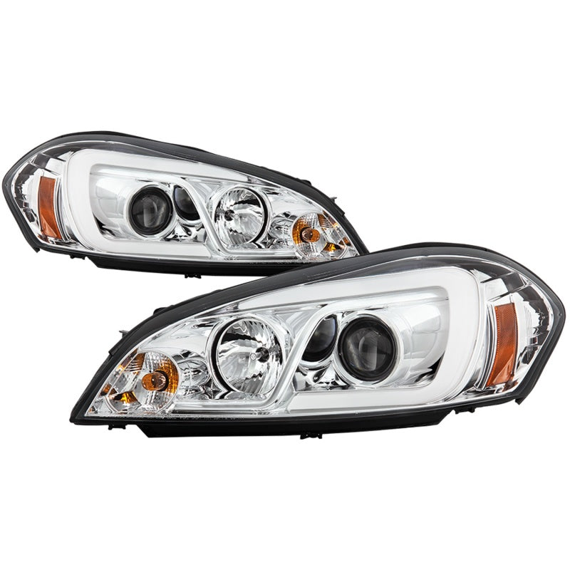 Spyder 06-13 Chevy Impala / 06-07 Chevy Monte Carlo Projector Headlights - Light Bar - Chrome SPYDER