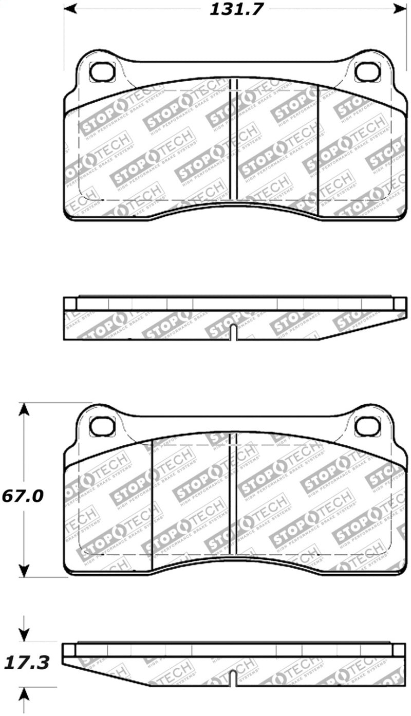 StopTech Street Disc Brake Pads - 305.08100 Stoptech
