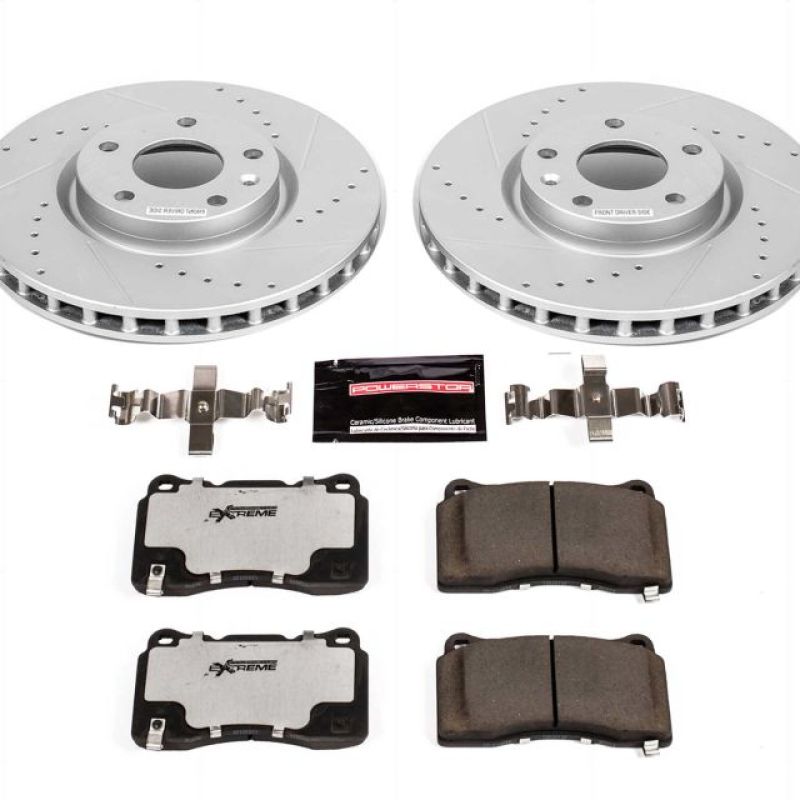 Power Stop 15-19 Chevrolet Corvette Front Z26 Street Warrior Brake Kit PowerStop