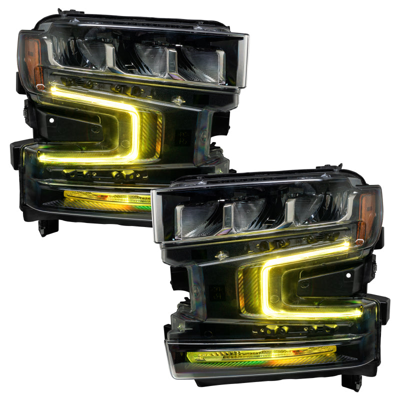 Oracle 19-21 Chevy Silverado 1500 RGB+W Headlight DRL Upgrade Kit - ColorSHIFT w/o Controller