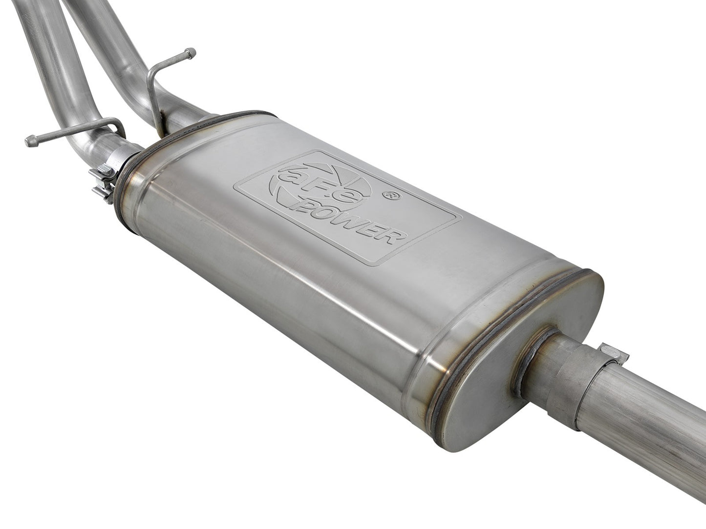 aFe 2019-2023 Chevy Silverado / GMC Sierra 1500 Gemini XV 3 IN to Dual 2-1/2 IN 304 Stainless Steel Cat-Back Exhaust System w/ Cut-Out Polished aFe