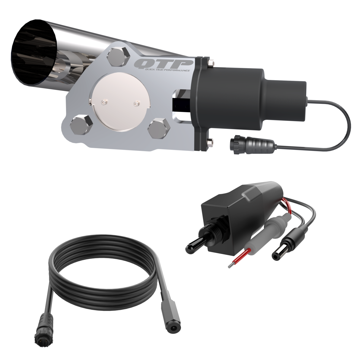 QTP 2.50 Inch Electric Exhaust Cutout Combo Kit (Universal) - QTEC25CP QTP