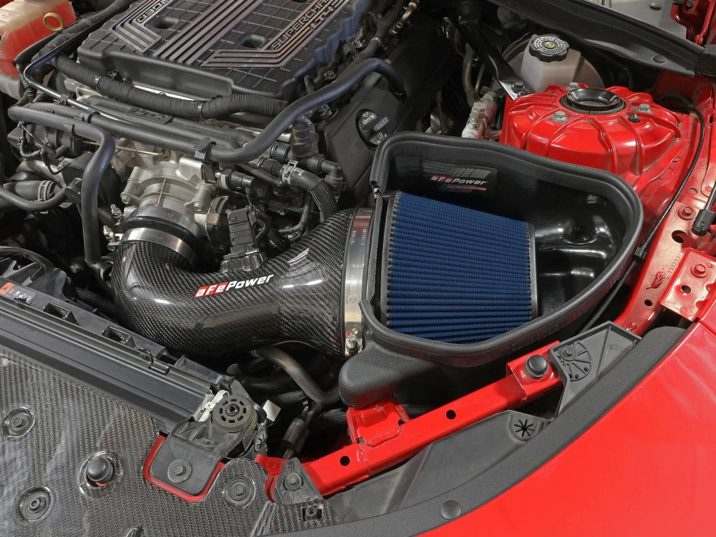 aFe Track Series Carbon Fiber Air Intake System 17-24 Chevrolet Camaro ZL1 - 57-10018R