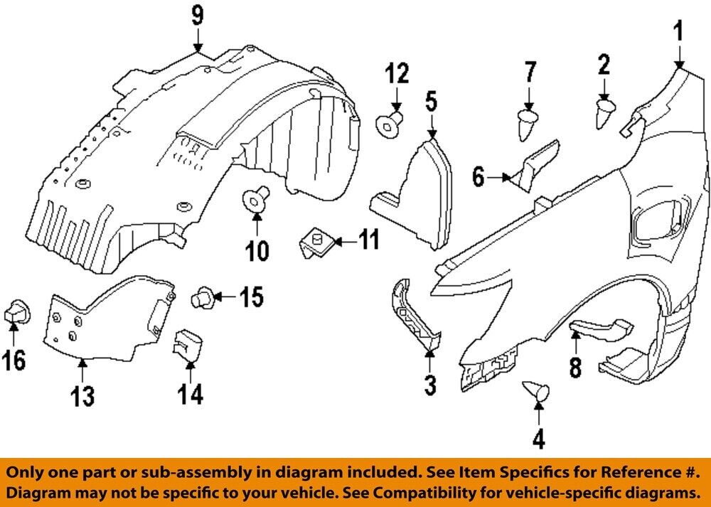 OEM Nissan Wheel Well Liner Clip - 01553-09241