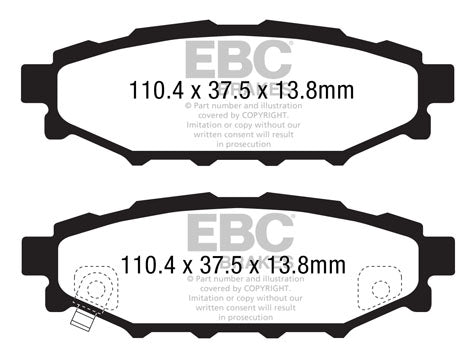 EBC RedStuff Rear Brake Pads - DP31584C EBC