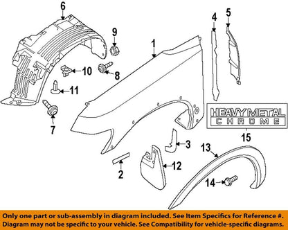 OEM Nissan Fender Liner Screw - 01451-00841