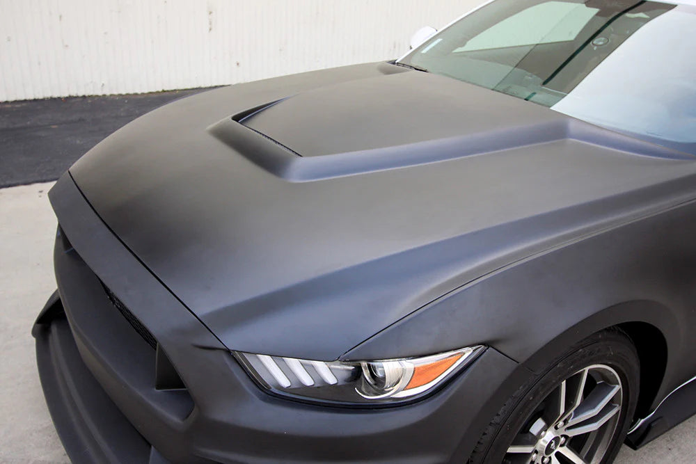 Anderson Composites 15-17 Mustang Fiberglass GT350 Style Hood (Primer) - AC-HD15FDMU-GR-GF