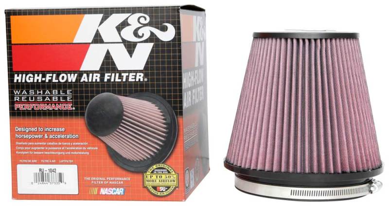 K&N Universal Clamp-On Air Filter 6in FLG / 7-1/2in B / 5in T / 6-1/2in H K&N Engineering