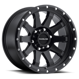 Raceline 934B Clutch 17x8.5in / 6x139.7 BP / 0mm Offset / 106.1mm Bore - Satin Black Wheel