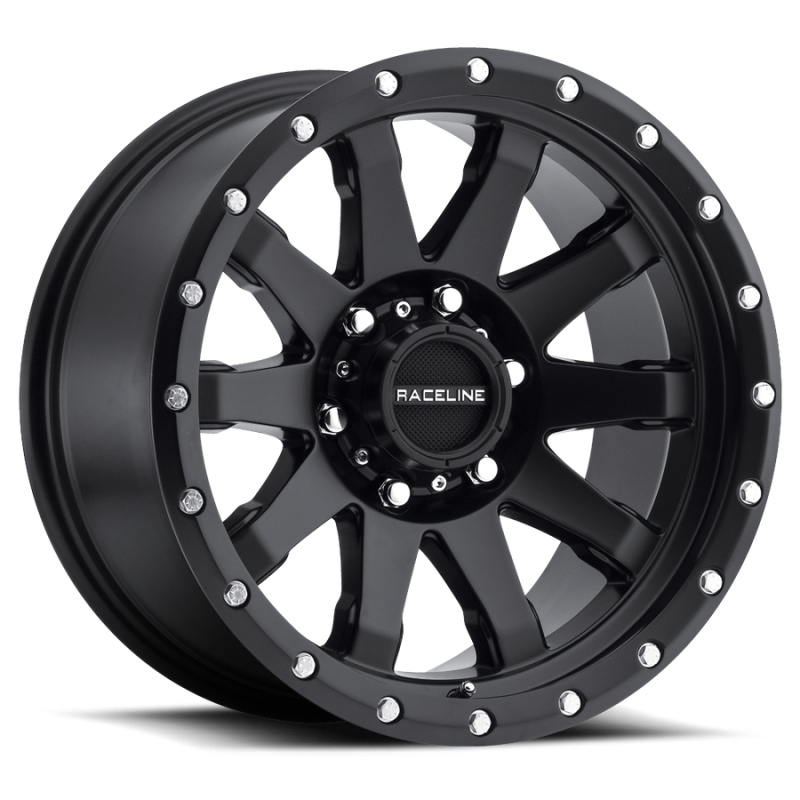 Raceline 934B Clutch 20x10in / 6x139.7 BP / -19mm Offset / 106.1mm Bore - Satin Black Wheel