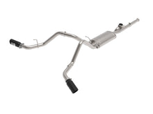 Load image into Gallery viewer, AFE Silverado / Sierra Gemini XV 3 IN 304 Stainless Steel Cat-Back Exhaust System w/ Cut-Out Black