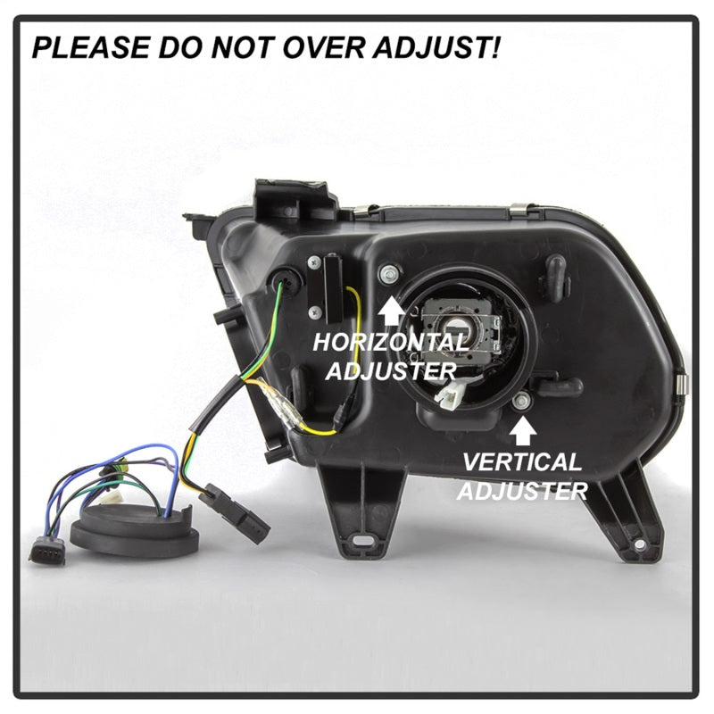 Spyder Ford Mustang 10-13 Projector Headlights - HID Model Only - Black PRO-YD-FM2010V2-HID-BK SPYDER