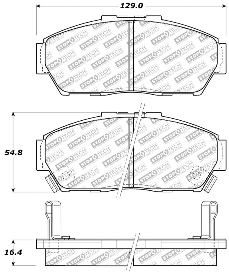 StopTech Street Disc Rear Brake Pads - 305.06170 Stoptech