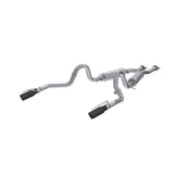 MBRP 1999-2004 Ford Mustang GT/Mach 1 4.6L 2.5in Cat-Back Exhaust, Black Coated Dual Rear Exit (Street Profile) - S7221ALBT