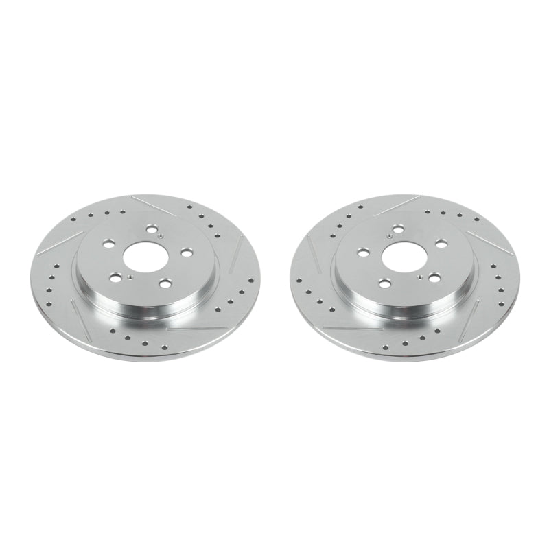 Power Stop 11-17 Lexus CT200h Rear Evolution Drilled & Slotted Rotors - Pair PowerStop