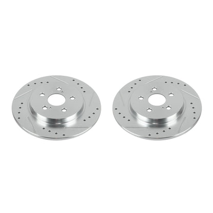 Power Stop 11-17 Lexus CT200h Rear Evolution Drilled & Slotted Rotors - Pair PowerStop