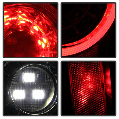 Spyder 19-20 Jeep Wrangler - Full LED Tail Lights - Seq Turn Signal - Black ALT-YD-JW19-SEQ-BK SPYDER