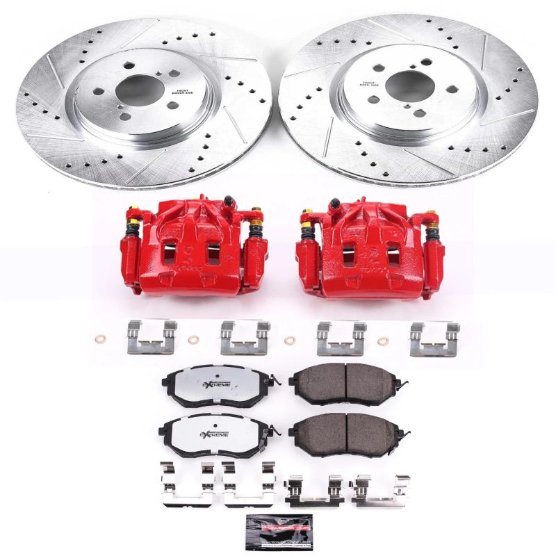 Power Stop 10-14 Subaru Outback Front Z26 Street Kit w/Cals PowerStop