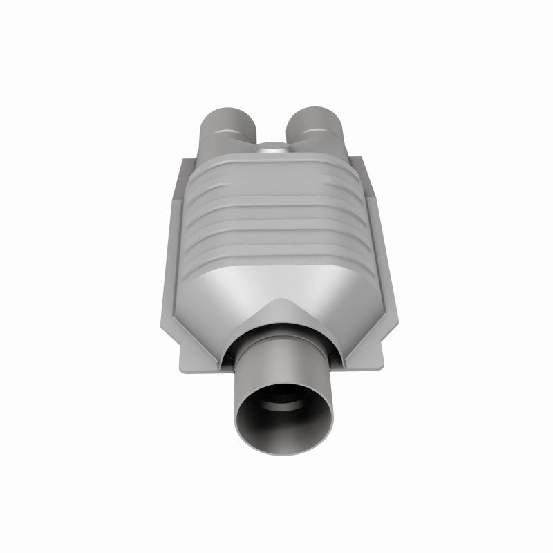 MagnaFlow Conv Univ 2inch Inlet/2.5inch Outlet Dual/Single Oval Shape Magnaflow