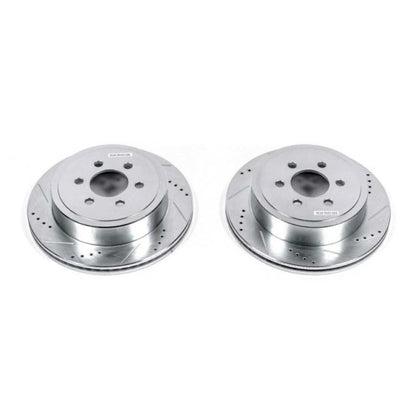 Power Stop 2003 Dodge Durango Rear Evolution Drilled & Slotted Rotors - Pair PowerStop