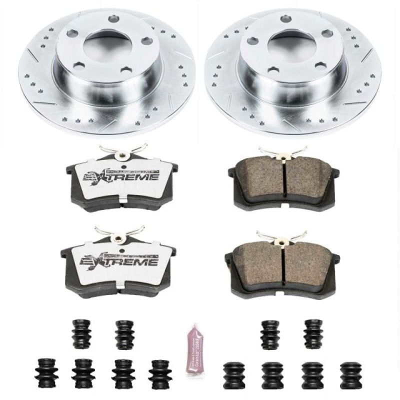 Power Stop 99-04 Audi A6 Quattro Rear Z26 Street Warrior Brake Kit PowerStop