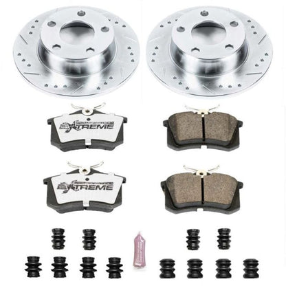 Power Stop 99-04 Audi A6 Quattro Rear Z26 Street Warrior Brake Kit PowerStop