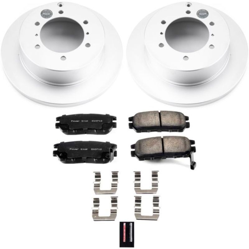 Power Stop 91-00 Mitsubishi Montero Rear Z17 Evolution Geomet Coated Brake Kit PowerStop
