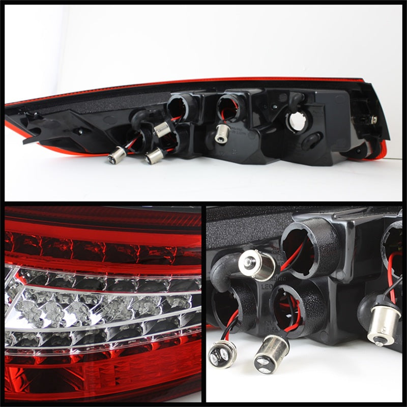 Xtune Porsche 911 997 05-08 LED Tail Lights Red Clear ALT-ON-P99705-LED-RC SPYDER