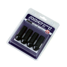 Load image into Gallery viewer, Rays 17 Hex Racing Nut Set L58 Super Long Type 12x1.25 - Black Chromate (4 Pieces)