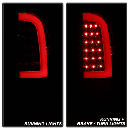 xTune 05-15 Toyota Tacoma (Excl Models w/LED) Light Bar LED Tail Lights -Chrm (ALT-ON-TT05-LBLED-C) SPYDER