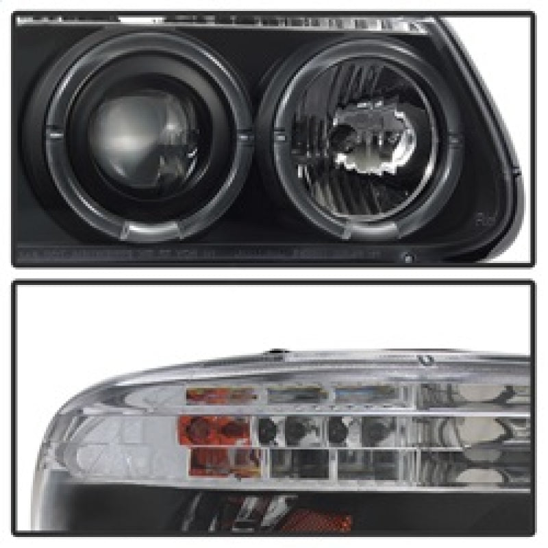 Spyder Ford Explorer 95-01 1PC Projector Headlights LED Halo Blk PRO-YD-FEXP95-HL-1PC-BK SPYDER