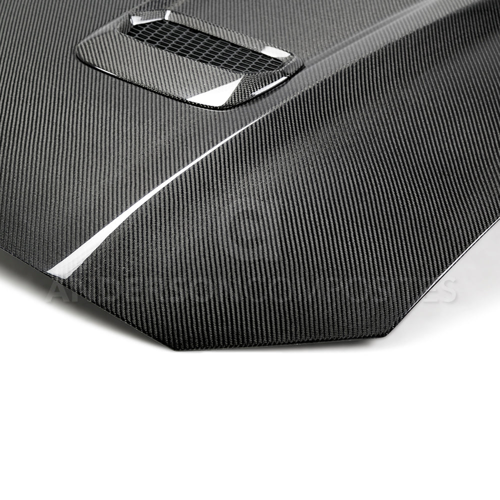 Anderson Composites 18-23 Ford Mustang Type-OE Double Sided Carbon Fiber Hood - AC-HD18FDMU-OE-DS Anderson Composites