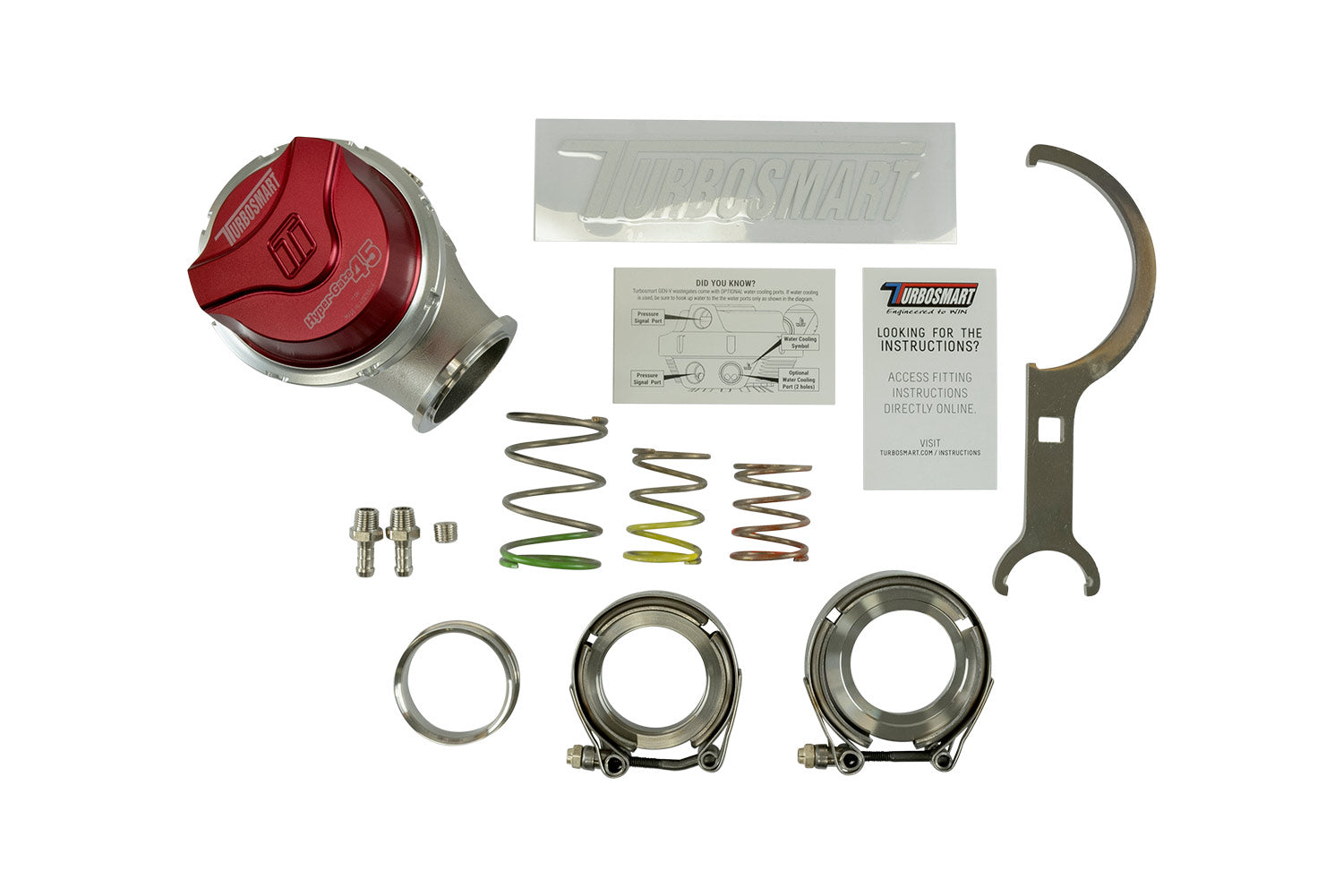 Turbosmart GenV HyperGate45 14psi External Wastegate, Red - TS-0553-1014 Turbosmart