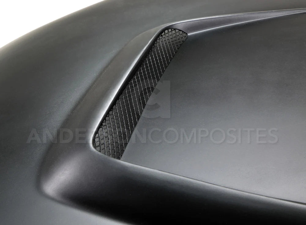 Anderson Composites 15-17 Mustang Fiberglass GT350 Style Hood (Primer) - AC-HD15FDMU-GR-GF