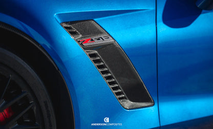 Anderson Composites 2015 - 2019 Corvette C7 Z06 Carbon Fiber Fender Vents - AC-FFI14CHC7-Z6