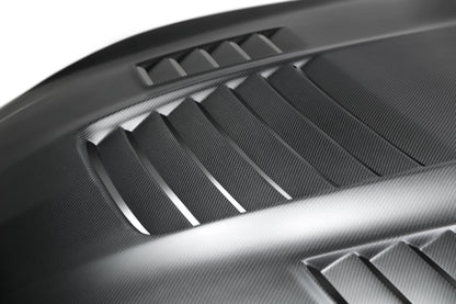 Anderson Composites 2015 - 2020 Shelby GY350 Dry Carbon Fiber Hood - AC-HD15FDMU350-CR-DRY