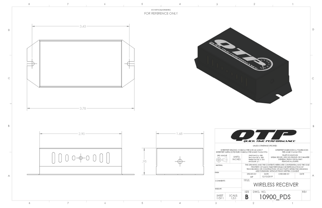 QTP Wireless Adjustable Remote Controller For QTP Electric Exhaust Cutouts - 10900