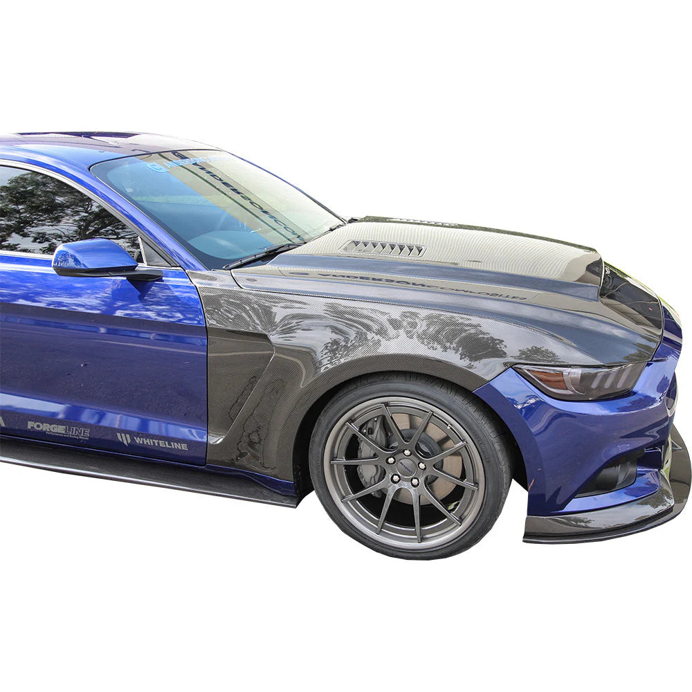 Anderson Composites 2015 - 2017 Mustang GT350 Style Mustang Carbon Fiber Front Fenders (Pair) - AC-FF15FDMU-GR