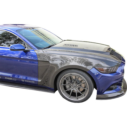 Anderson Composites 2015 - 2017 Mustang GT350 Style Mustang Carbon Fiber Front Fenders (Pair) - AC-FF15FDMU-GR