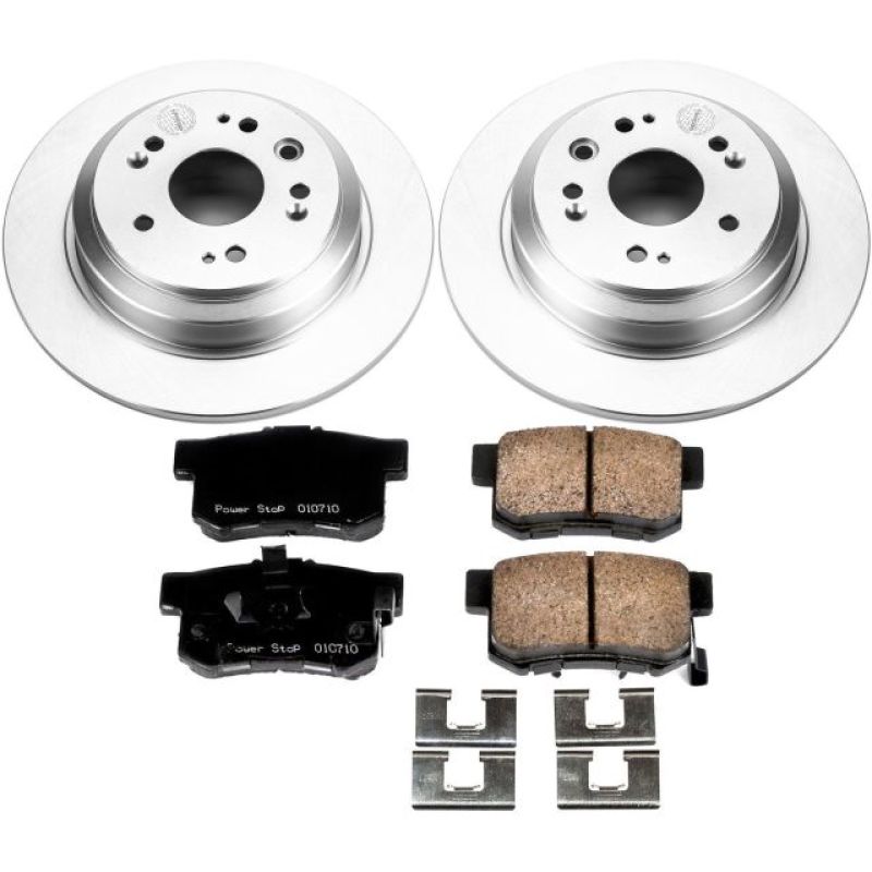 Power Stop 10-11 Honda Accord Crosstour Rear Z17 Evolution Geomet Coated Brake Kit PowerStop
