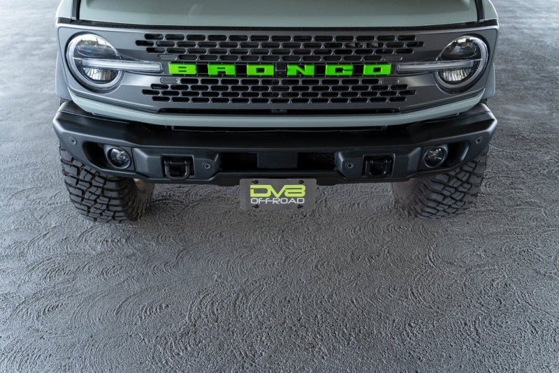 DV8 Offroad 21-23 Ford Bronco Capable Bumper Front License Plate Mount DV8 Offroad
