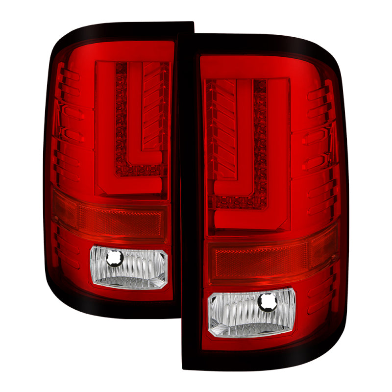 Spyder GMC Sierra 2016-2017 Light Bar LED Tail Lights - Red Clear ALT-YD-GS16-LED-RC SPYDER