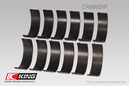 King Ford Ecoboost 3.5L V6 (Size 0.25) pMaxBlack Coated Connecting Rod Bearing Set King Engine Bearings