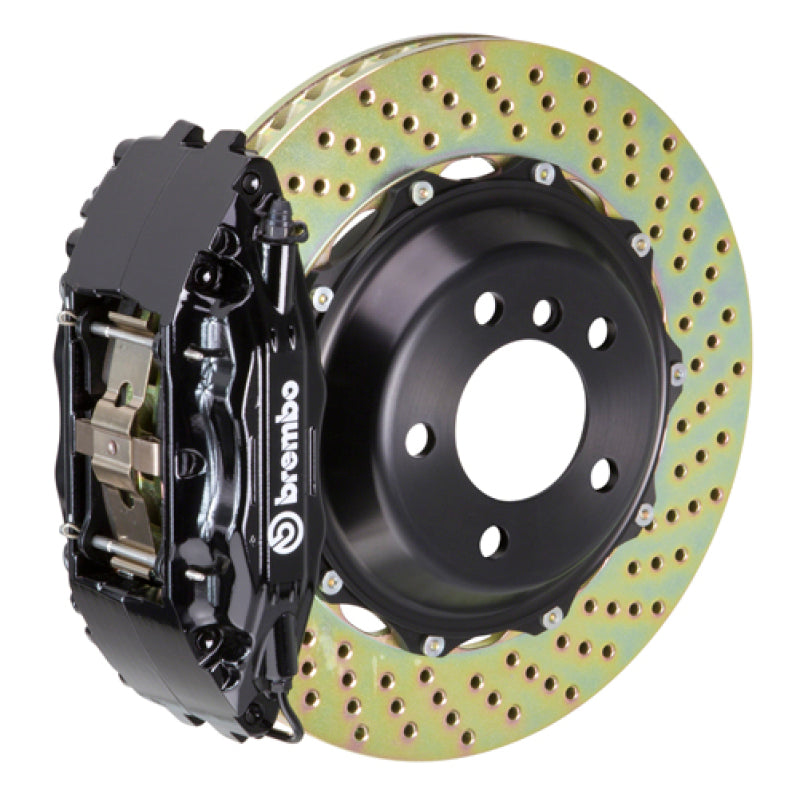 Brembo 95-98 993 C2/993 C4 Front GT BBK 4 Piston Cast 2pc 332x32 2pc Rotor Drilled-Black Brembo