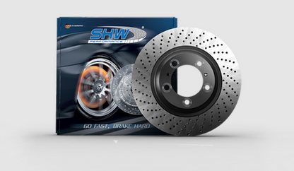 SHW 07-11 Mercedes-Benz ML63 AMG 6.3L Rear Dimpled Monobloc Brake Rotor (1644230812) SHW Performance