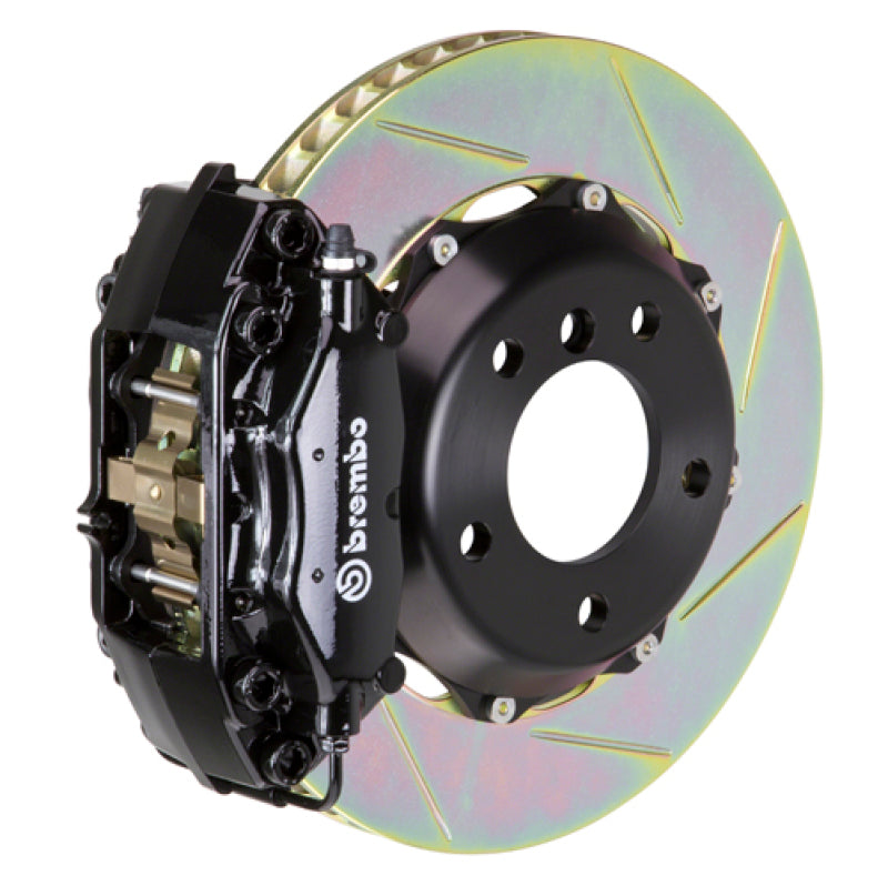Brembo 99-07 Evo VI/VII/VIII/IXRear GT BBK 4 Piston Cast 2pc 328x28 2pc Rotor Slotted Type1-Black Brembo